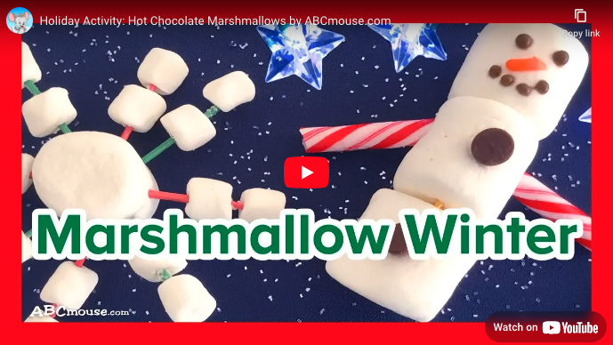 A fun marshmallow winter craft for kids from ABCmouse.com. 